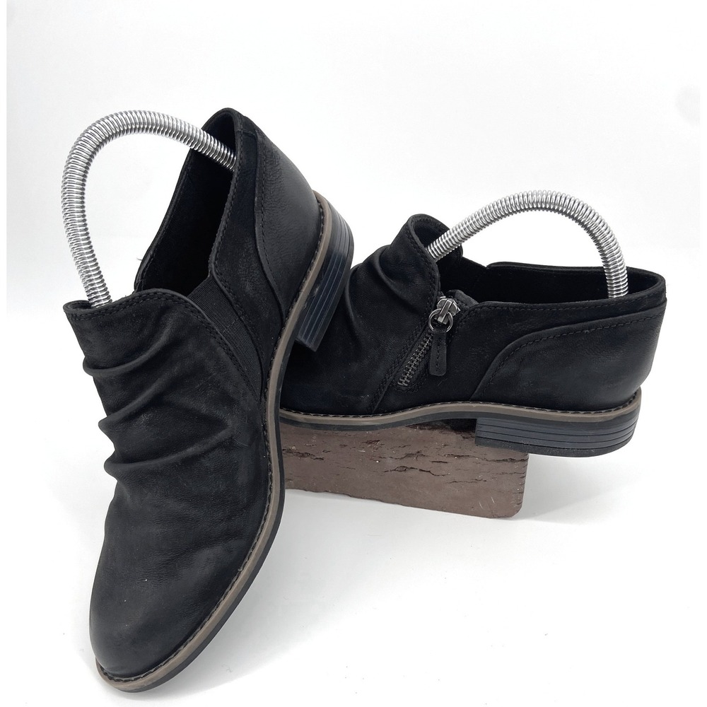 Women's Clarks Collection Zipper Leather Ankle Booties Shooties Size 9.5 M